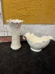 White Lenox Vases C3