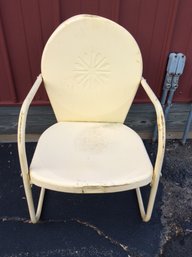 VTG Metal Yellow Chair Barn