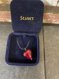 Stauer Red Heart Necklace A3