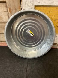 New 13 Qt Galvanized Feed Pan A3