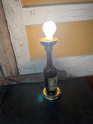 Old Overcoat Wry Whiskey Bottle Lamp (A1)