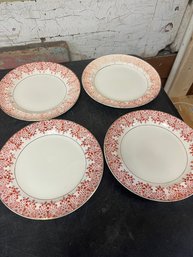 Red Glass Plates Lot (d2)