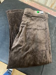 Brown Xl White Stag Velour Pants New C3