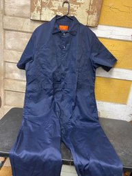 Large Blue Short Sleeve Coverall Suit C1