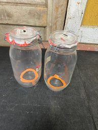 2 Piece Luminarc Glass Jars With Lids H2