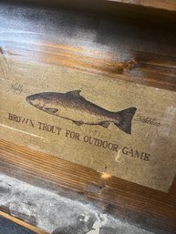 'brown Trout For Outdoor Game' Wooden Tray (C1)