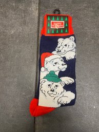Christmas Polar Bear Socks (HB2)