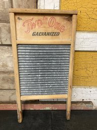 2 In 1 Galvanized VTG Wash Board F3