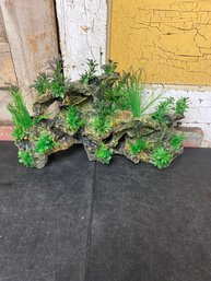 Faux Rock & Plants For Aquarium F3