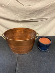 Copper Pot With Flower Pot (Z2)