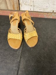 9W Tan Wedge Sandals F4