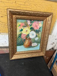 Framed Flowers Painting (Z3)