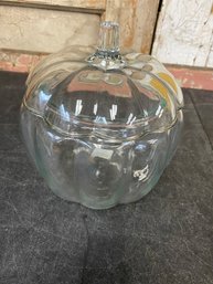 Clear Glass Pumpkin Jar A1