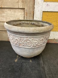 Faux Concrete Distressed Large Planter C4