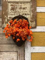 Faux Orange Flower Wall Decor C4