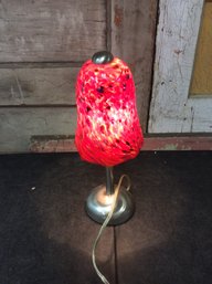 Red Desk Light Lamp Art Glass Shade (Z2)