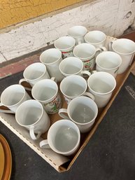 Glass Christmas Cups Lot (A2)