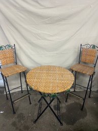 Wrought Iron Heavy Table And Chair Set (Barn)