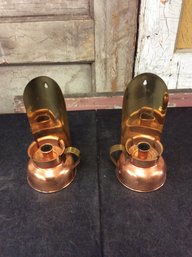 Copper And Brass Candle Holders (Z7)
