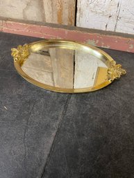 Gold Colored Mirrored Tray K1