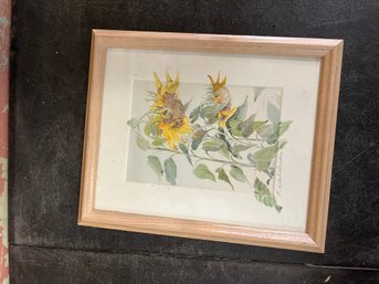 Framed Flower Art Print (A2)