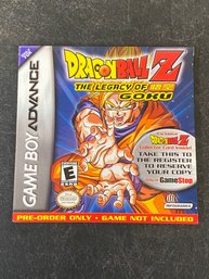 Gameboy Advance Dragon Ball Z The Legacy Of Goku Collector Card Sealed K2