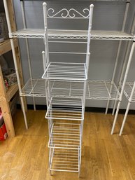 White Decorative Metal 4 Shelf Unit ( H4 Floor)