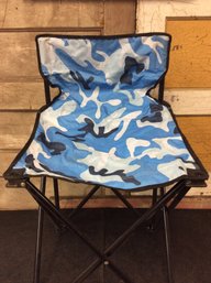 Blue Camo Folding Chair #2 (Z10)