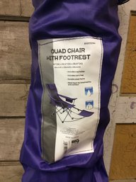 Purple Quad Folding Chair With Footrest #4 (Z10)