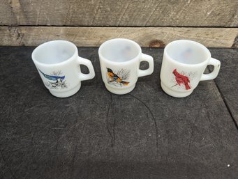 Vtg Fireking Bird Cup Lot J2