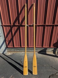 Vtg Feather Brand Rowing Paddles BRN