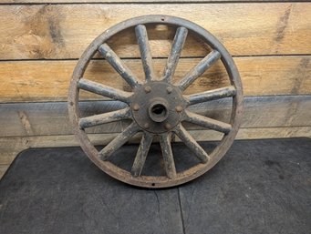 Vtg Wood Spoke Wheel J5