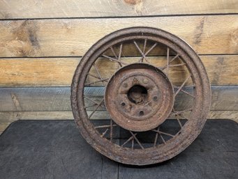 Vtg Metal Spoke Wheel J5