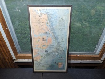 Vtg Ghost Fleet Map Of Outer Banks NC G3