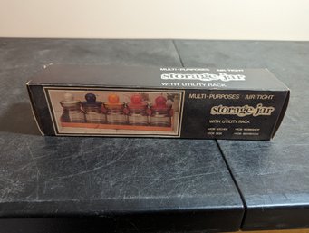 Vtg Storage Jars In Box!