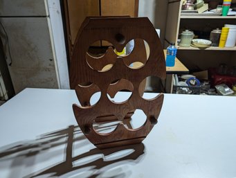 Vtg Wood Wine Rack