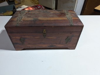 Small Vtg Ceder Chest With Contents