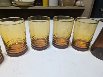 4 Vtg Mcm Drinking Glasses