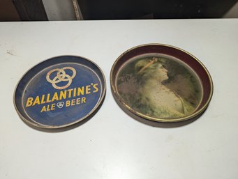 2 Vtg Beer Trays