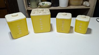 Vtg Canister Set (damaged)