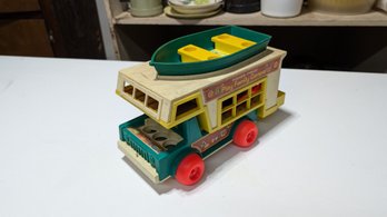 Vtg Fisher Price Family Play Camper Toy