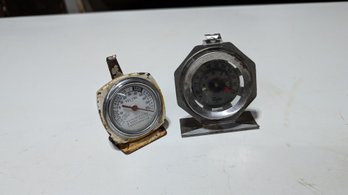 2 Vtg Thermometers