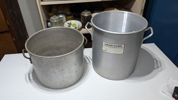 2 Large Aluminum Pots