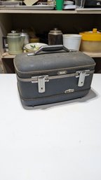 Vtg Sewing Suitcase Travel Bag