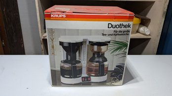 Vtg Dual Coffee Pot Machine In Box