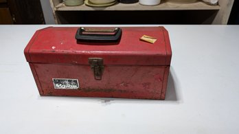 Vtg Red Tool Box W/ Contents