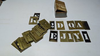 Vtg Brass Stencils