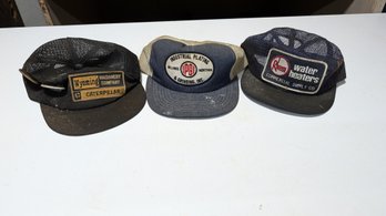 Vtg Hat Lot Catapillar Cat Ect.