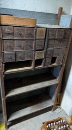 Very Cool Antique Organizer Shelf Made Out Of Old Wood Cheese Boxes