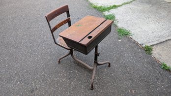 Vtg School Desk